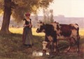 La Vachere farm life Realism Julien Dupre